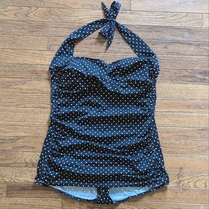 Plus Size Retro Polkadot Swimsuit